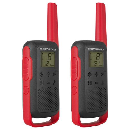 Par de Radios Motorola T210 Carga micro USB, 32 km, 22 Ch, Senderismo y seguridad