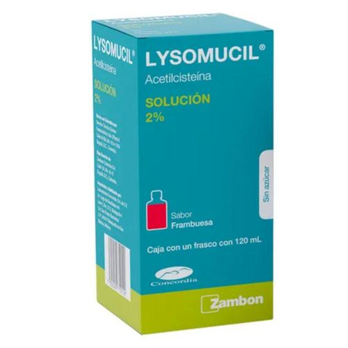 LYSOMUCIL SOLUCIÓN 2% ACETILCISTEÍNA SABOR FRAMBUESA 120 ML