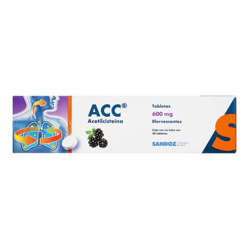 ACC 600 MG ACETILCISTEÍNA TABLETA EFERVESCENTE CAJA CON 20