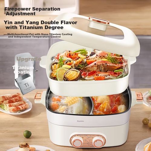 Olla Eléctrica Royalstar RHG-70Z2 7L Titanio Doble Zona