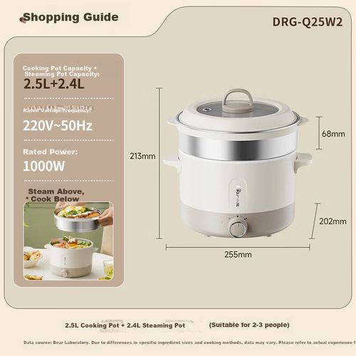 Olla Eléctrica Bear Multifuncional Hierro Fundido 2-3 Personas ESMALTADA