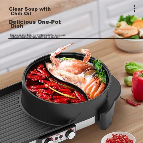 Parrilla Eléctrica KONKA KEG-W001 3L Antihumo Doble Cara Control Temperatura