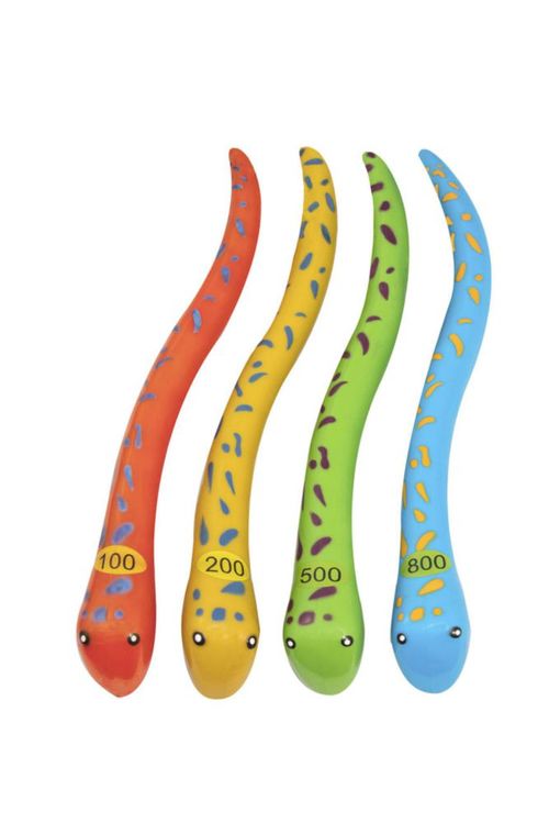 Juego de captura y recuperación con peso para niños Dive Eels Toys paquete de 4