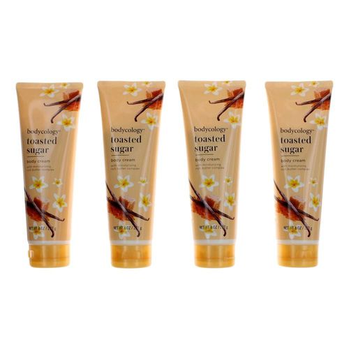 Crema corporal hidratante Bodycology Toasted Sugar 240 ml paquete de 4
