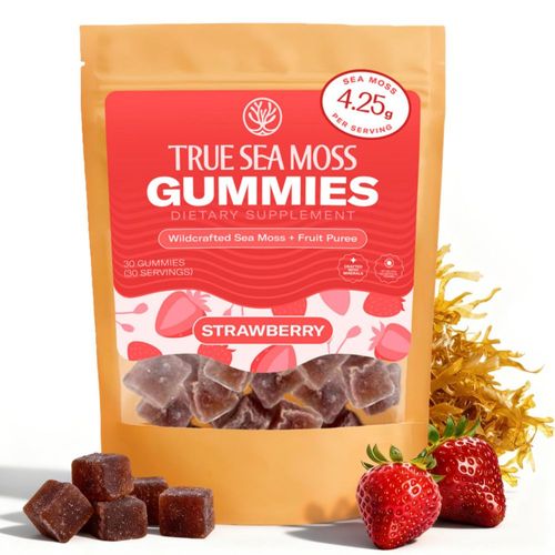 Gomitas de Musgo Marino TrueSeaMoss 4250mg Fresa 30 unidades