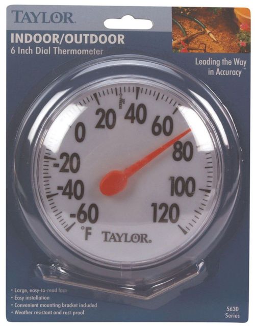 Termómetro Taylor Dial de plástico blanco de 6 cm