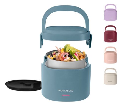 Fiambrera portátil con calefacción Nostalgia 600 ml acero inoxidable