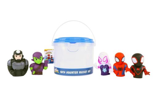Set de Cubo con Juguetes para Baño Marvel Spidey y Amigos 5 piezas