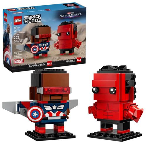 Juguete LEGO Brickheadz Marvel Capitán América y Red Hulk