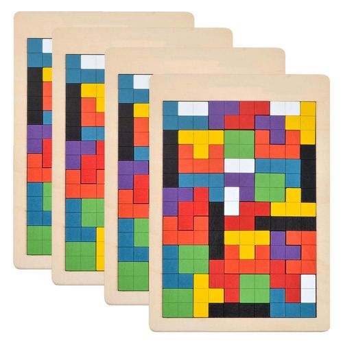 Rompecabezas para Niños MXZZB-004 PuzzBlocks Bloques de Madera Tetris
