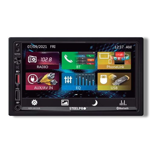 Autoestéreo Tactil Mirror Link, Pantalla Led 7 Pulgadas XZR-328-SUB Salida de Subwoofer
