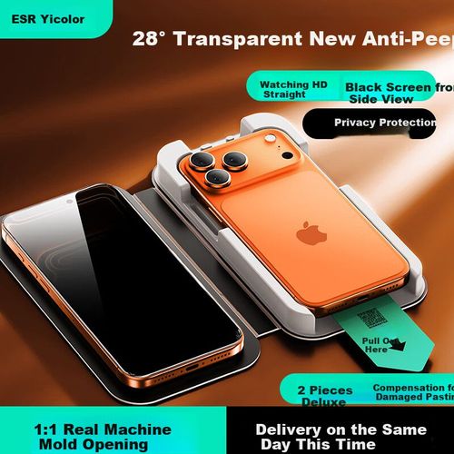 Protector de Pantalla Para IPHONE 17 Pro ESR Vidrio Templado Antivisualización