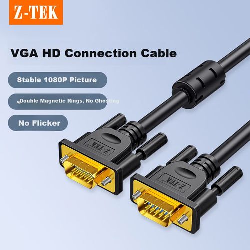 Cable VGA Z-TEK ZY388 3+6 núcleos 1.5 m Negro