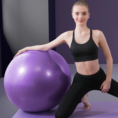 Pelota de yoga Dewick antideslizante 55 cm morado