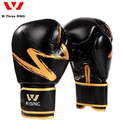 Guantes de Box para hombres y mujeres 10oz,color negro con dorado