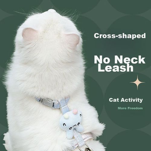 Pechera para gato ajustable M, azul