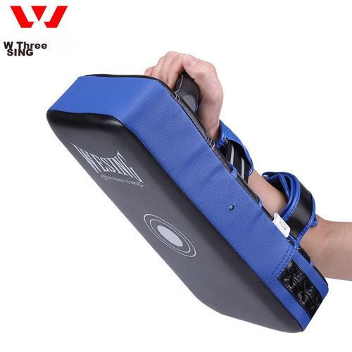 Almohadillas para patadas de boxeo, color negro y azul