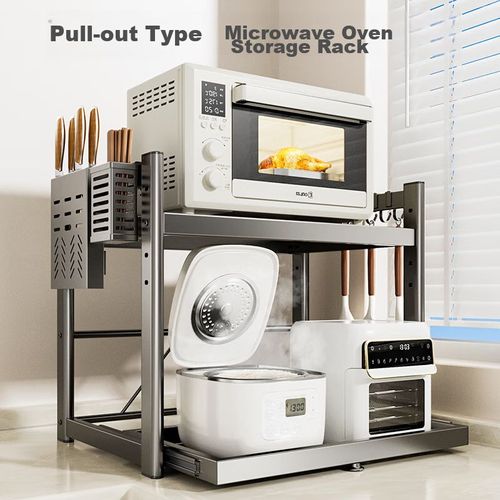 Estante multifuncional expandible negro