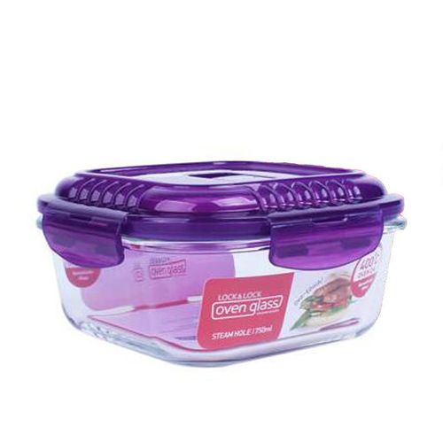 Contenedor para alimentos de vidrio 750ml morado