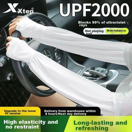 Manga de Hielo para Protección Solar, XTEP, unisex, Manga Suelta de Seda Fría con Protección UV y andar en bicicleta