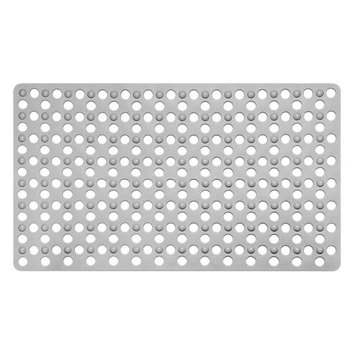 Tapete para baño antideslizante de flores 57x86cm gris