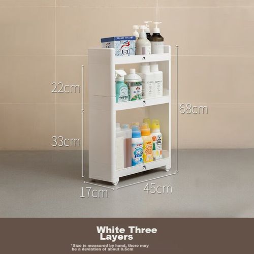 Estante organizador de baño 3 niveles con ruedas