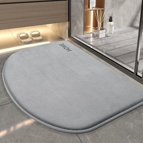 Tapete baño de espuma absorbente 50x80cm gris