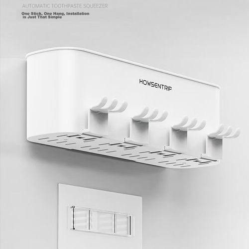 Soporte para cepillos de dientes 4 ranuras blanco