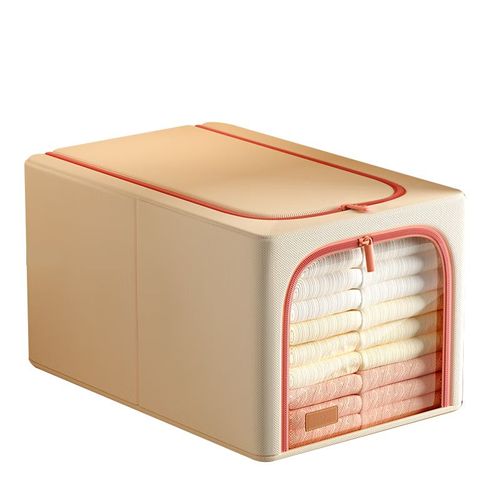 Contenedor de almacenamiento de ropa 49L beige