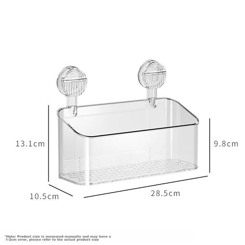 Cesta organizadora de baño con ventosas 28.5cm