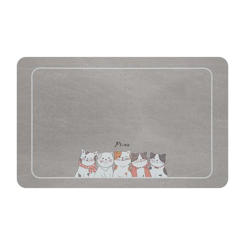 Tapete para baño absorbente de gatitos 50x80cm gris