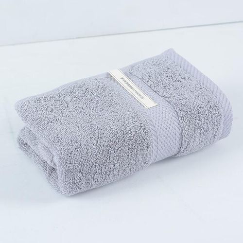 Toalla facial de algodón 76x34cm gris