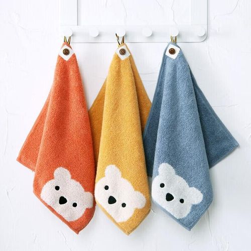 Toalla de manos infantil oso 30x31cm 1pza Rojo