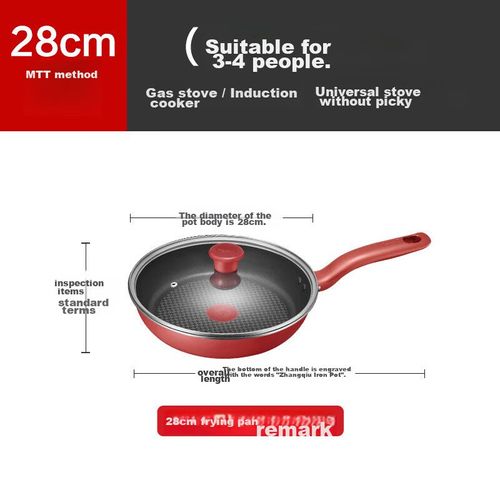 Sartén de inducción con tapa 28cm Rojo T-FAL