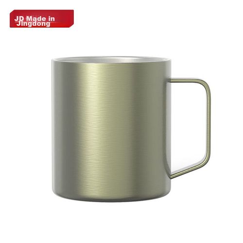 Taza de acero inoxidable doble capa 420ml Verde
