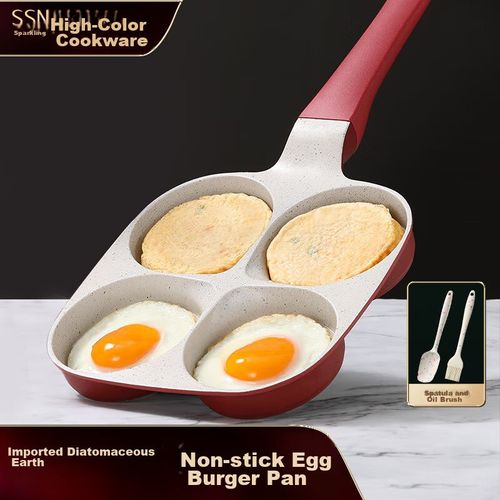 Sartén 4 en 1 para huevos 19cm Rojo