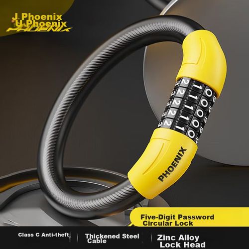Candado antirrobo de bicicleta 5 dígitos 50cm