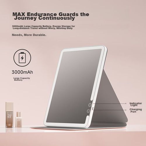 Espejo de maquillaje plegable 11" Blanco DOCO LAB