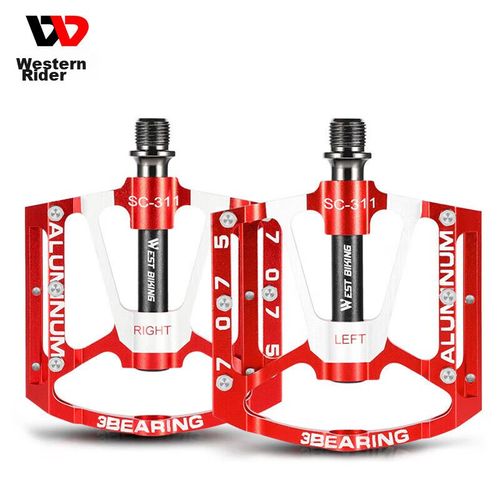 Pedales de bicicleta universal 12.3cm Rojo WESTBIKING