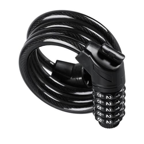 Candado antirrobo con cable 1.2m Negro