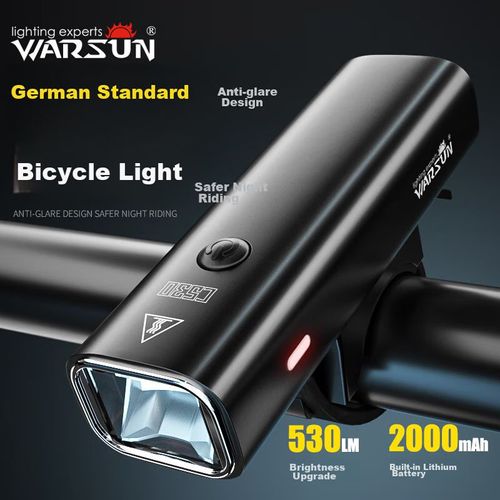 Luz Delantera LED 530 Lúmenes Negra