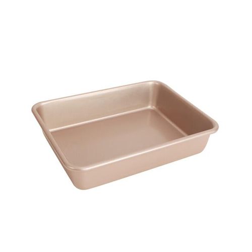 Molde rectangular profundo CHEFMADE 22x17x4.6cm Dorado