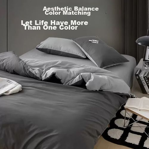 Funda de Edredón de algodón 150x200cm Gris 1pza