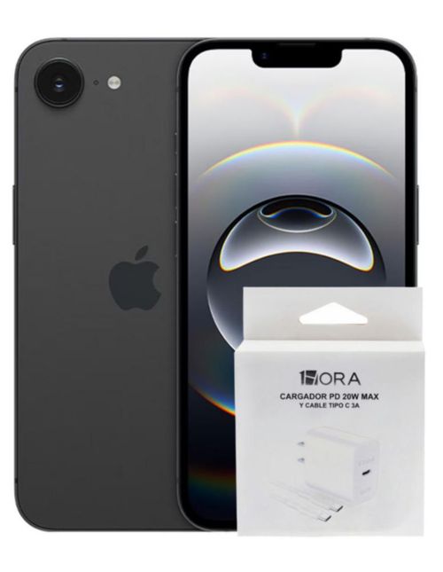 APPLE IPHONE 16E 128GB NEGRO + ADAPTADOR