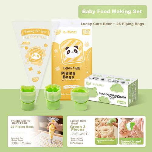 Moldes de sellos para repostería 3pzas Verde