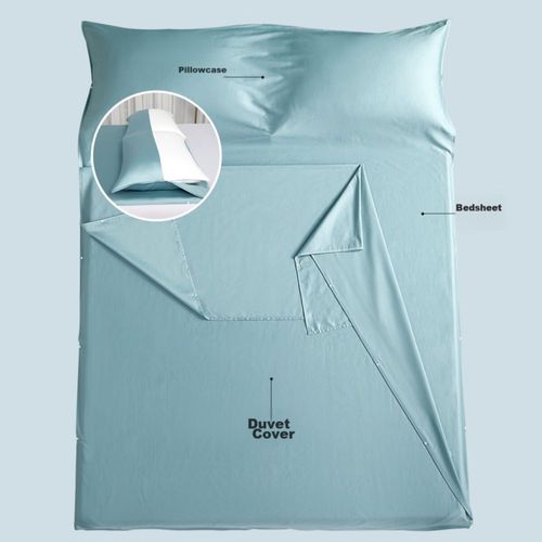 Sábana de algodón 210x220cm MERCURY Azul