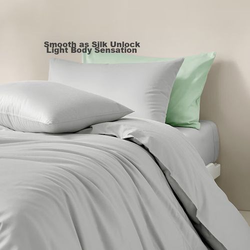 Funda de Edredón lisa 100% algodón 220x250cm Gris