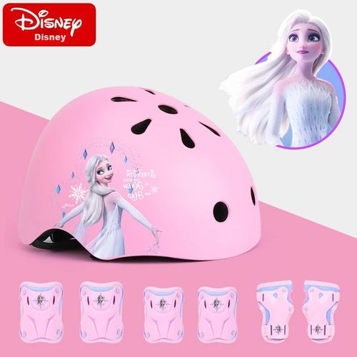 Set de casco y protección infantil Disney 7pzas Rosa