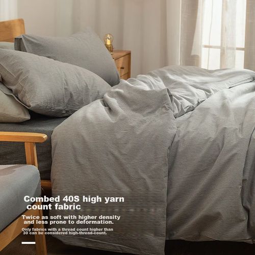 Funda de Edredón lisa 200x230cm 100% algodón Gris 1pza