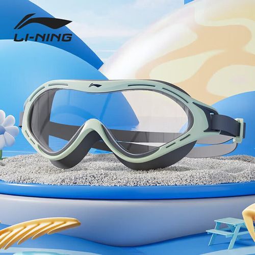 Goggles para natación LI-NING armazón grande antivaho para niños y niñas